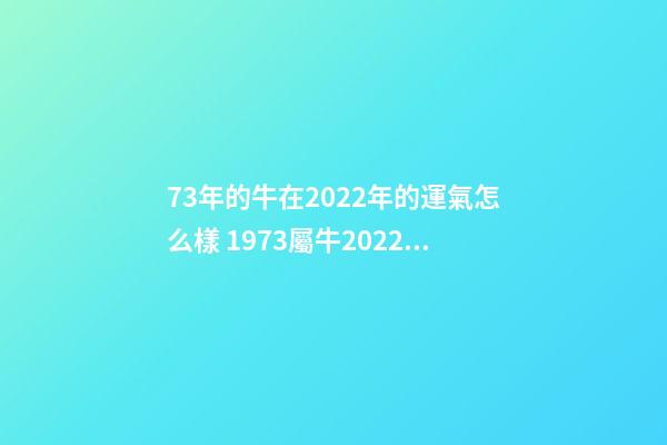 73年的牛在2022年的運氣怎么樣 1973屬牛2022年運程-第1張-觀點-玄機派